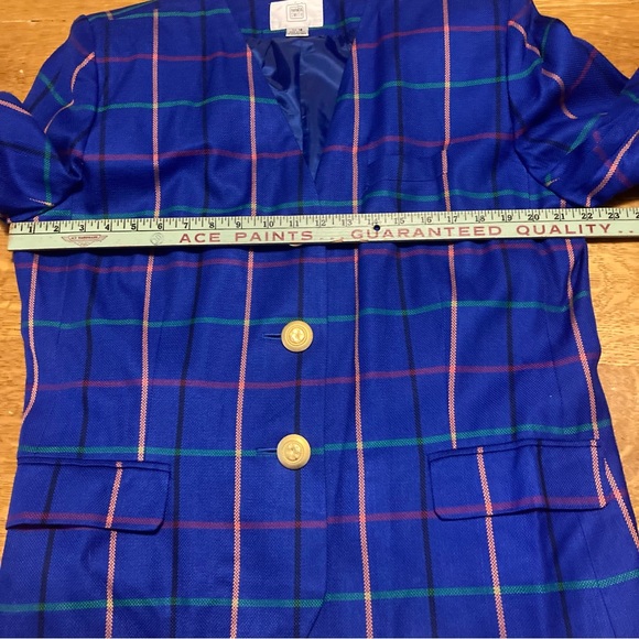 Vintage Amanda Smith Plaid Blazer 16 - Picture 6 of 7